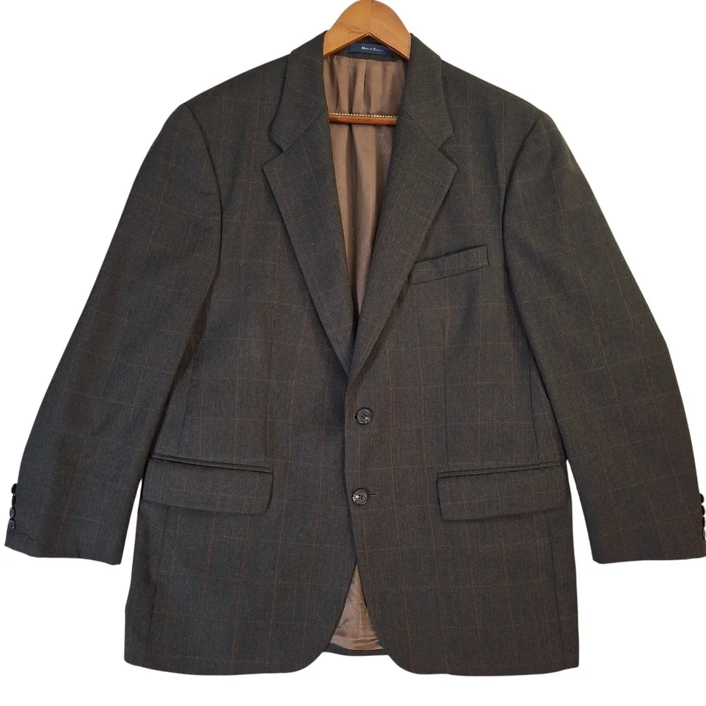 Ralph Lauren Polo University Club Sport Coat Men's 46 Jacket Wool Plaid Canada